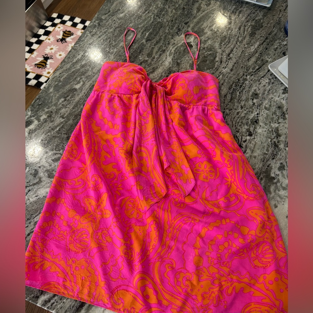 Lilly Pulitzer Pink and Orange Patterned Dress